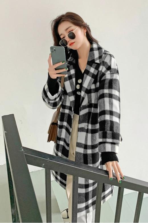 Other Mix 格纹毛呢大衣 14749 商品图0