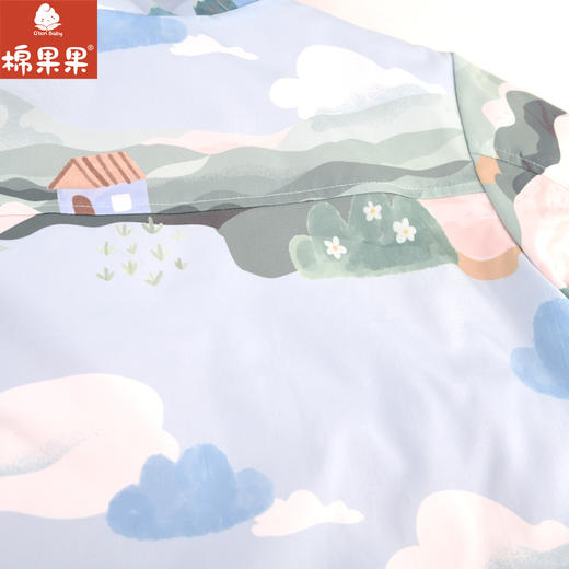 棉果果专柜同款春季新品女童纯棉内里印花连帽风衣外套M122100324019 商品图6