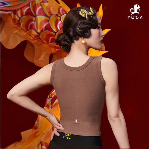 壁虎瑜伽【2312SY271】肩带加绒背心（一体式胸垫）【5天发货】 商品图3