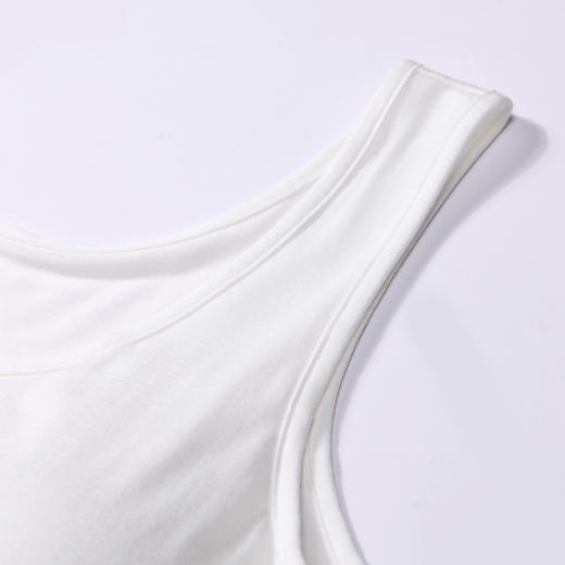 都市丽人基础简约抹胸女人棉背心无尺码固定杯垫短抹胸短抹胸无钢圈无排扣LV4AA4 商品图7