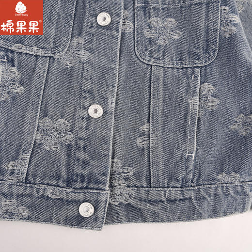 棉果果专柜同款春季新品女童提花牛仔外套M122100224021 商品图5