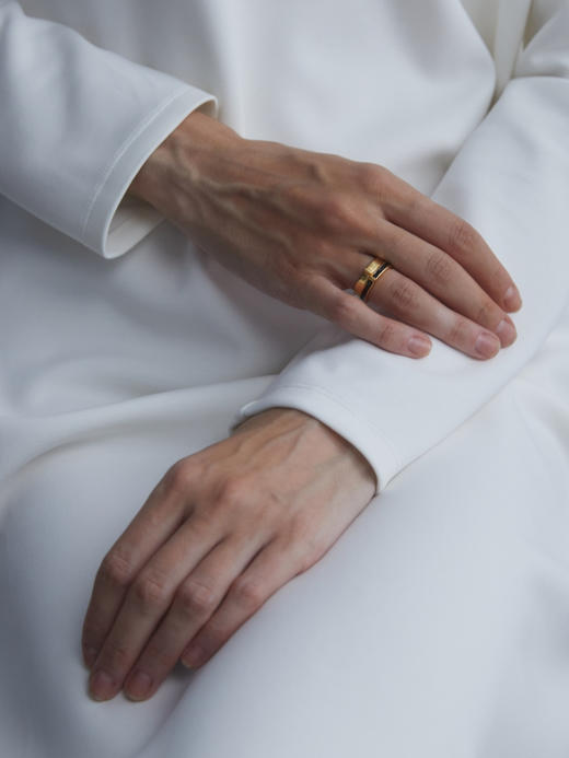 ABOAB｜SEAM Ring [ 开口戒指 金 / 银 ]【SCULPTING】 商品图2