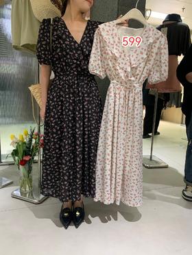 【门店同款】ENJOY夏季韩系荷叶领收腰长裙 150563765