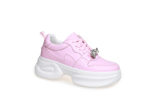 豪麟名鞋奥莱迪嘉女鞋时尚老爹鞋牛皮革DJJGA41WX005粉色  原价1960元 商品图0