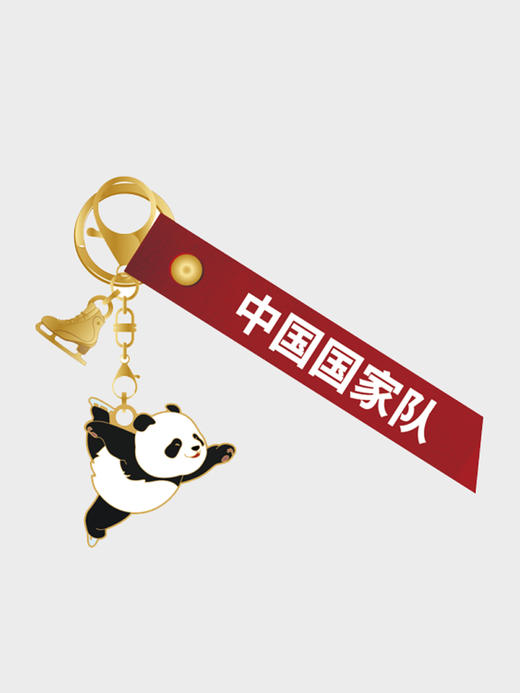 TEAM CHINA熊猫运动造型钥匙扣-花样滑冰 商品图0