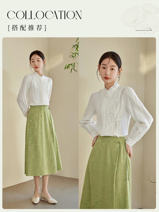 【年终特卖】【东方系列】熙世界新中式白衬衫2025秋新款文艺复古长袖衬衣女 商品图4