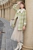 香影 格子毛呢中长款宽松大衣外套 14752 商品缩略图1
