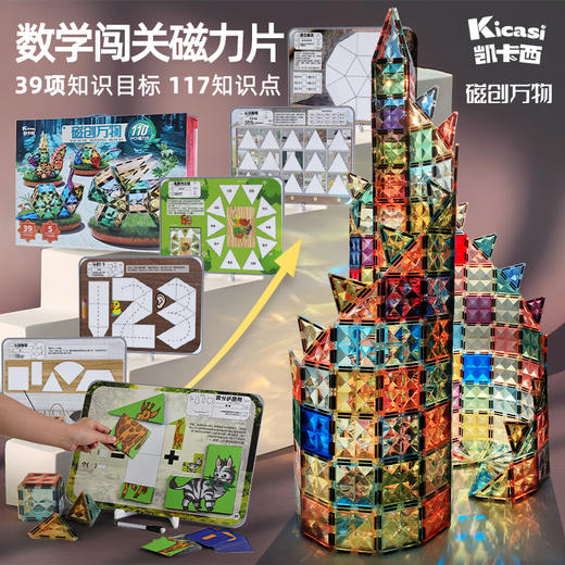 凯卡西儿童磁力片彩窗积木磁力棒男孩女孩拼图益智拼装玩具礼物 商品图8
