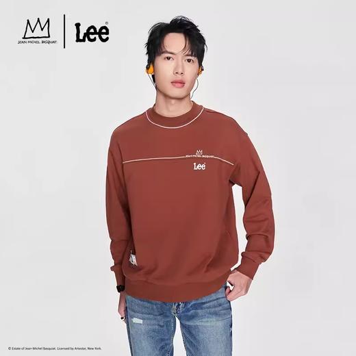 【Basquiat联名】Lee24早春新品舒适版圆领印花刺绣男长袖卫衣潮 商品图1
