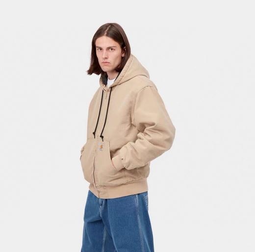 Carhartt WIP卡哈特加棉连帽工装外套 颜色：黑灰  紫色  卡其 商品图8