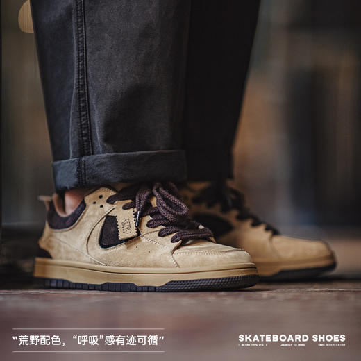 马登复古滑板鞋男士新款透气运动休闲鞋厚底低帮原创小众百搭鞋子 商品图3