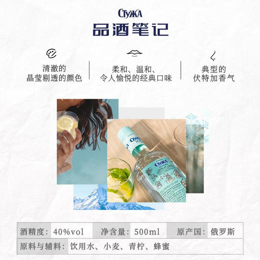 俄罗斯原瓶进口冰星雪原伏特加洋酒40%vol 商品图6