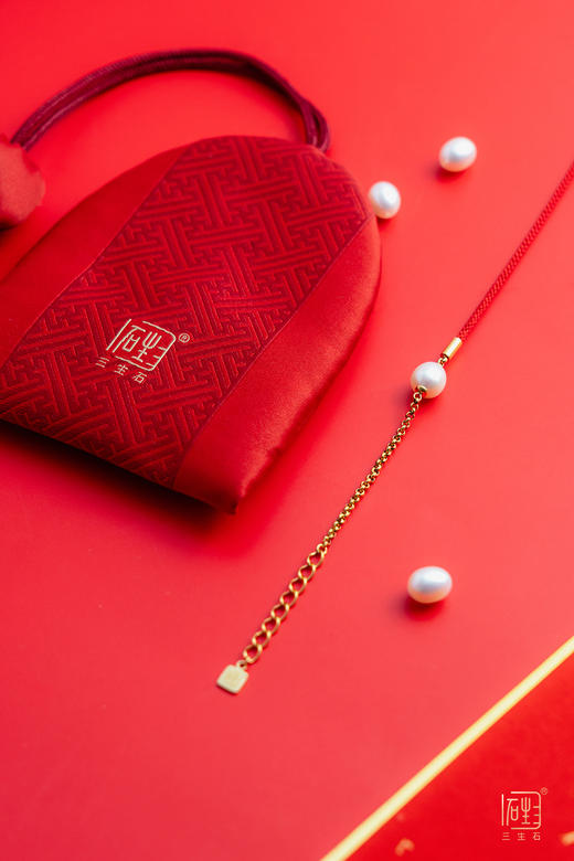 天然珍珠吉祥小红绳+平安多用小红包 商品图0