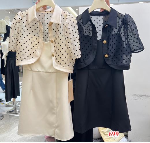 【门店同款】ENJOY夏季波点金扣小衫套裙 150744697 商品图0