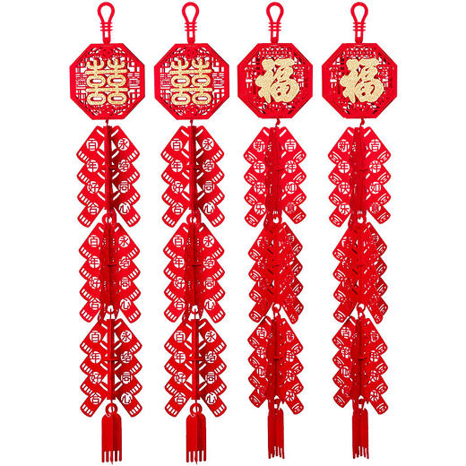 「数款可选！新年装饰」2024过年春节龙年鞭炮挂件福字家用室内挂饰氛围家居饰品布置用品 商品图4
