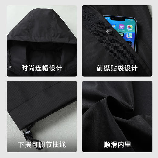 【Q】【新款DX】大依优型大码连帽外套夹克时尚雷萨加肥加大休闲胖子宽松外套上衣男装潮流户外 商品图3