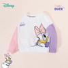 迪士尼女童卫衣春季2024儿童甜美黛西印花拼色袖上衣百搭纯棉套头衫ZD1DS004 商品缩略图1