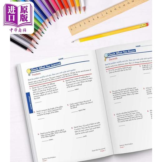 【中商原版】光谱练习册 数学文字应用题系列 7年级 Carson Dellosa Spectrum Word Problems Grade 7 美国CarsonDellosa 原版 商品图4