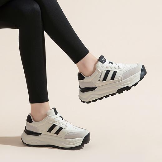 ZHR老爹鞋女2024春季新款厚底复古休闲百搭鞋防滑耐磨美拉德运动鞋 商品图5