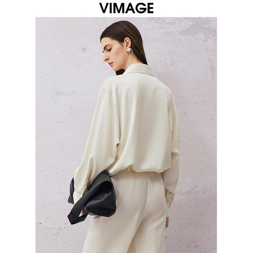 VIMAGE纬漫纪春季新款百搭小众设计镂空衬衣衬衫V2109702 商品图4