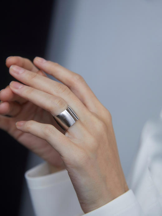 ABOAB｜SEAM WIDE Ring [ 开口戒指 金 / 银 ]【SCULPTING】 商品图2