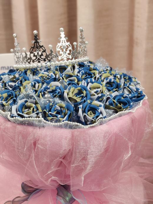 19朵纱幔花束手工DIY牛津布玫瑰花束军恋礼物（手工制作产品不支持退换货哦）类lb 商品图4