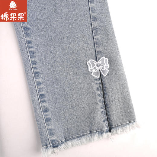 棉果果专柜同款春季新品女童微喇弹力牛仔长裤M122200224014 商品图8