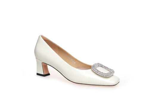 豪麟名鞋奥莱迪嘉女鞋皮鞋牛移膜革DJYYO41WP213白色  原价1960元 商品图0