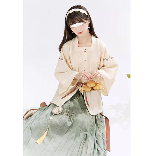 裁缝学苑AQ230明制方领衫褶裙纸样女装改良汉服套装上衣裙子样板 商品图1