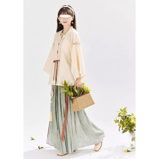 裁缝学苑AQ230明制方领衫褶裙纸样女装改良汉服套装上衣裙子样板 商品图2