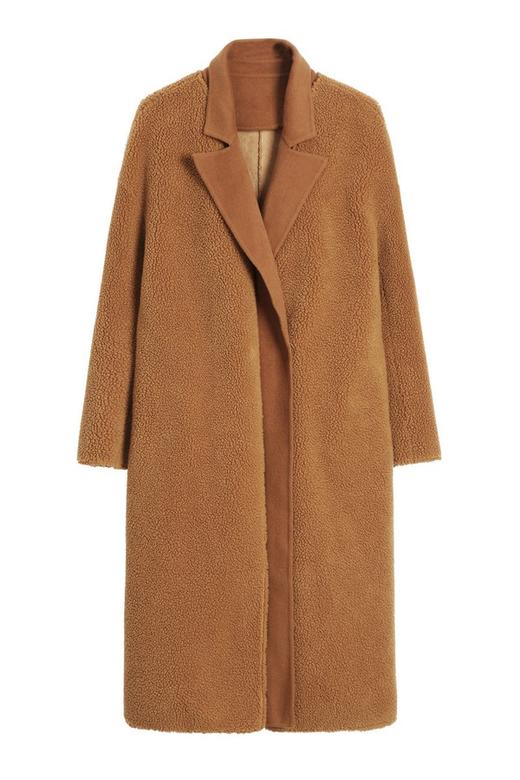 LILY 绒毛西装领拼接毛呢外套 14751 商品图2