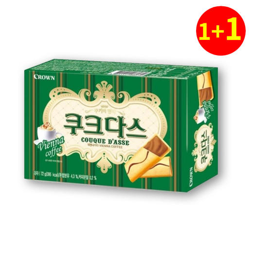【1+1】크라운 쿠크다스비엔나커피72g 商品图0