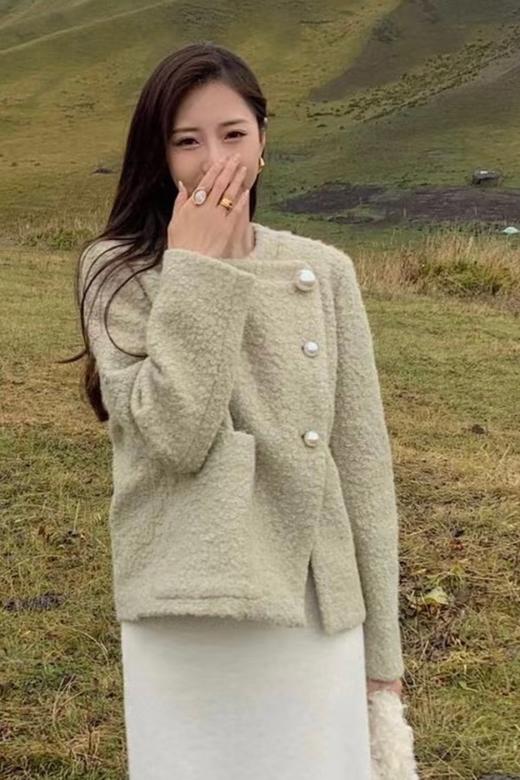 Le Malene 气质优雅小香风圆领珍珠扣外套 14818 商品图0