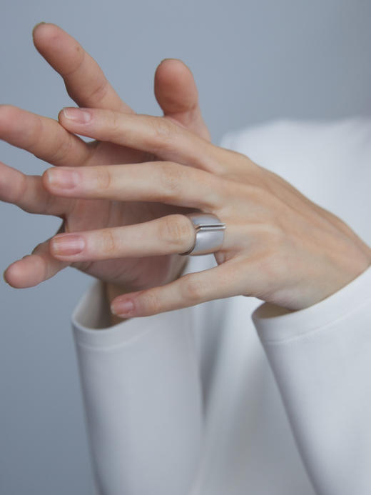 ABOAB｜SEAM WIDE Ring [ 开口戒指 金 / 银 ]【SCULPTING】 商品图3