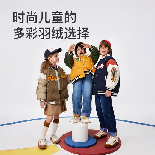 【秒】【MQD】【170】【抗菌绒】童装冬新款儿童棒球领羽绒服绣花加厚外套 商品图2