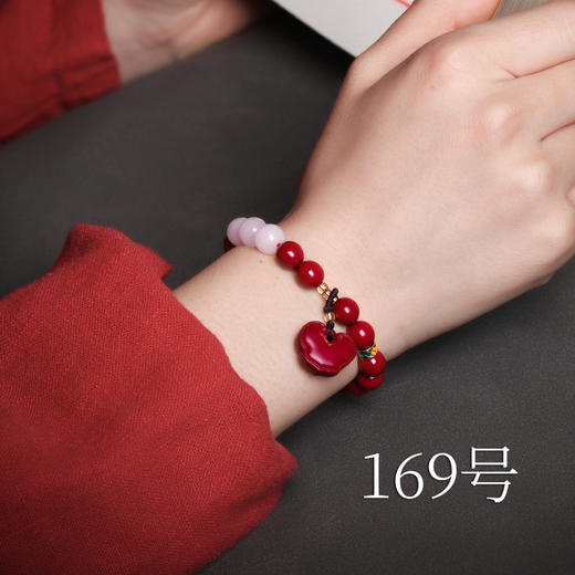 【高含量紫砂手链，保真朱砂经典传承！】文玩玛瑙佛珠和田玉朱砂手串紫金砂手链，菩提根念珠串珠饰品复古手饰翡翠，古韵风情别有一番雅致造型! 商品图5