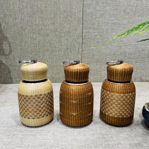280ml 全包竹丝编保温杯（四款可选） 商品图0
