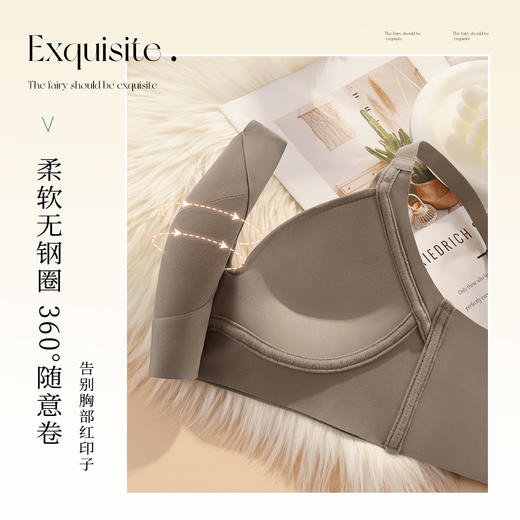 提拉聚拢一穿就挺小胸显大内衣上托聚拢收副乳调整型文胸罩流盈之蝶 商品图6