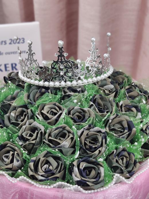 19朵纱幔花束手工DIY牛津布玫瑰花束军恋礼物（手工制作产品不支持退换货哦）类lb 商品图9