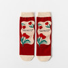 龙年新年红袜子【节日鸿运袜 郁金香气质 复古风】女士中筒袜 原创设计款 商品缩略图6