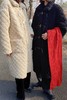 Kai & Kiera 浅咖色厚款格纹毛绒大衣外套 17515 商品缩略图3