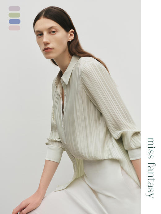 褶皱系列 立体压褶衬衫（四色）FJ4298235 商品图5