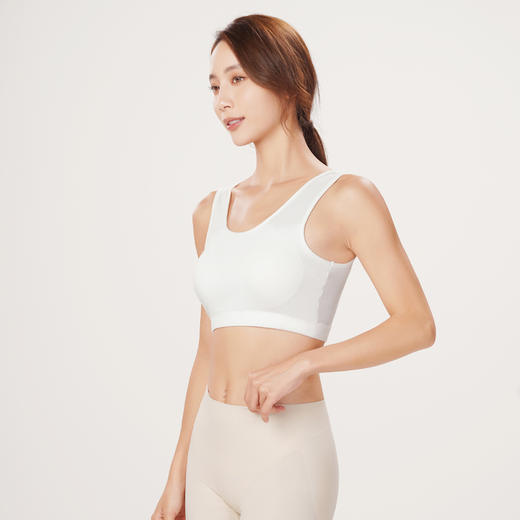 都市丽人基础简约抹胸女人棉背心无尺码固定杯垫短抹胸短抹胸无钢圈无排扣LV4AA4 商品图2