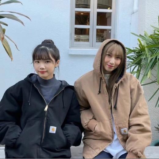 Carhartt WIP卡哈特加棉连帽工装外套 颜色：黑灰  紫色  卡其 商品图1