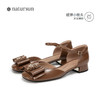 natursun凉鞋女夏季年女鞋软底小羊皮法式尖头一字带单鞋N24219325 商品缩略图4