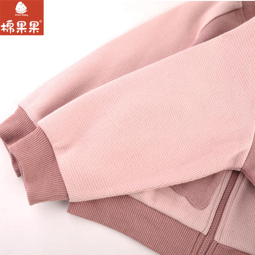 棉果果专柜同款春季新品女童华夫格质感卡通长袖外套M122100224012 商品图2
