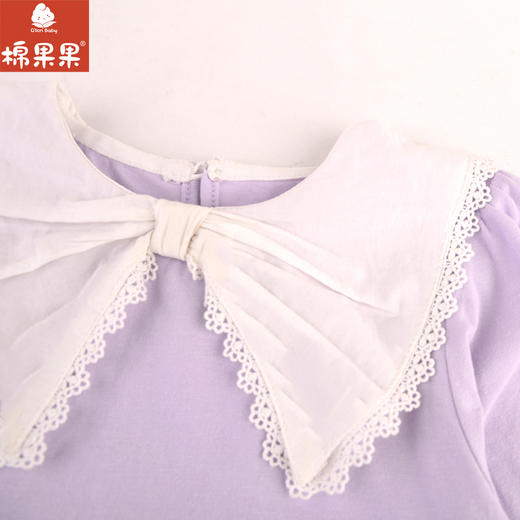 棉果果专柜同款春季新品女童纯棉翻领套头T恤M122140224009 商品图3