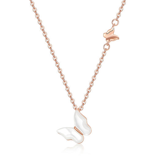 KADER卡蒂罗 蝶影仙踪项链 S925梦幻俏皮蝴蝶展翅飞舞造型设计锁骨链 甜美可爱精致优雅配饰 闺蜜同款女生款 商品图1