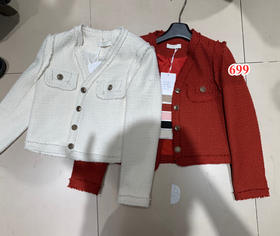 【门店同款】ENJOY秋季小香V领斜边外套 154422054
