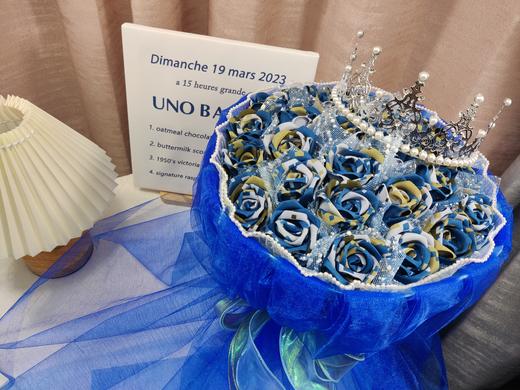 19朵纱幔花束手工DIY牛津布玫瑰花束军恋礼物（手工制作产品不支持退换货哦）类lb 商品图3